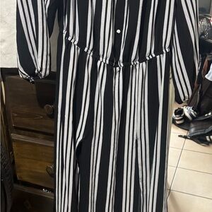 Tweeds Monochrome Striped Skirt